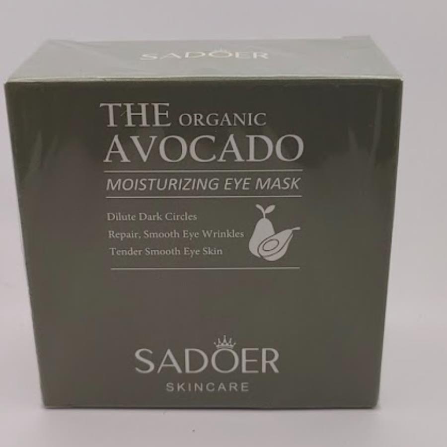 Sadoer The Organic Avocado Moisturizing Eye Mask – Parches Hidratantes para Contorno de Ojos (60 pzas / 30 pares)